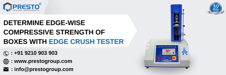Determine edge-wise compressive strength of boxes with edge crush tester